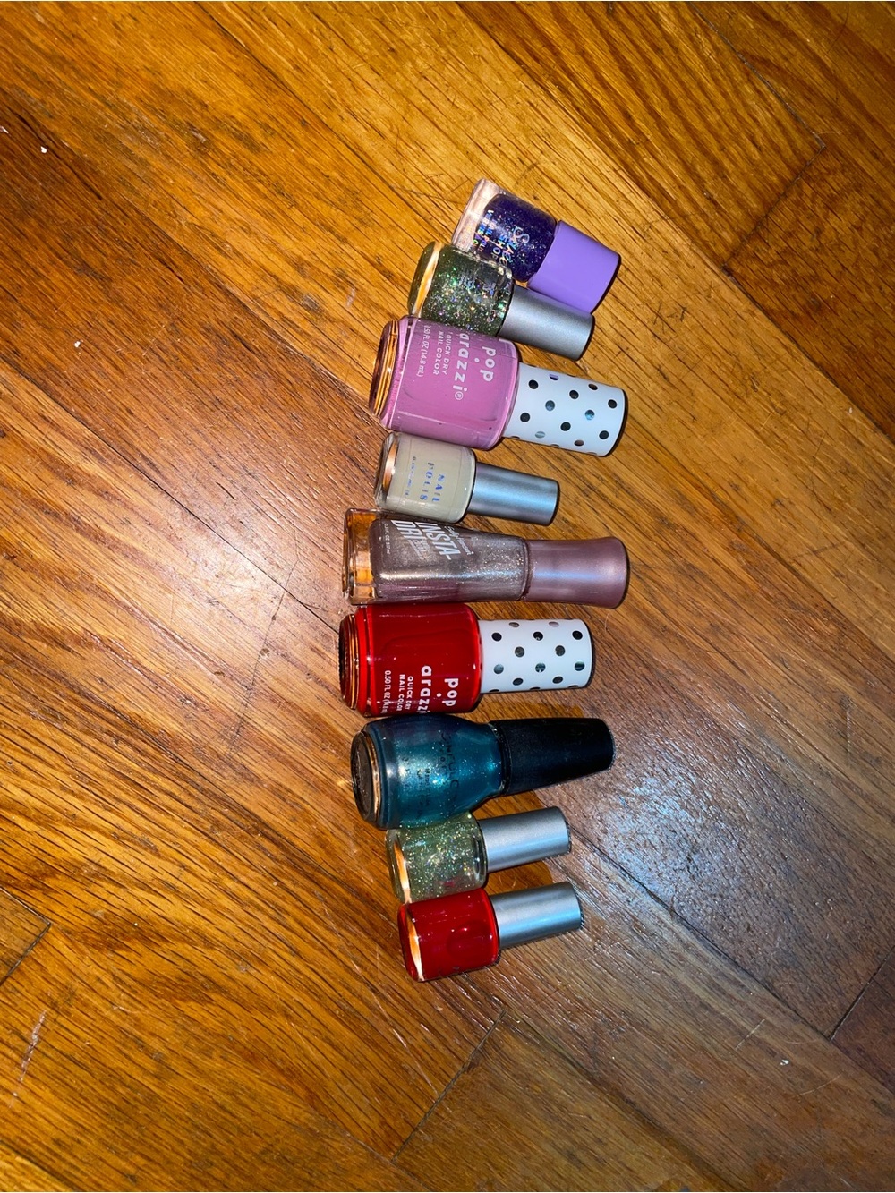Mixed Nail Polish Lot - Red, Teal, Pink, Purple, Gold & Glitter